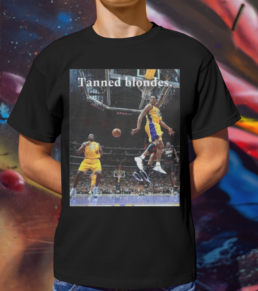 Tanned Blondes Basketball Lakers-Sixers Game Scene T-Shirt