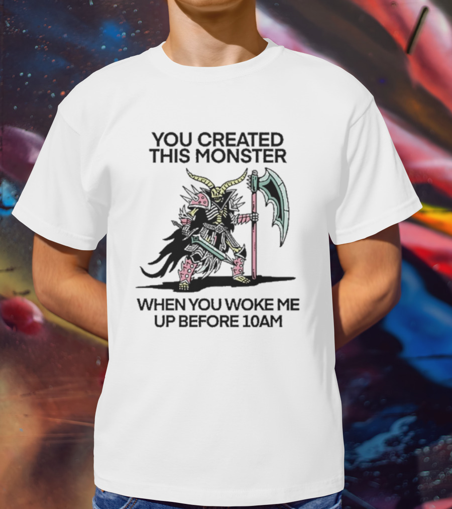 Wizard Of Barge You Created This Monster When You Woke Me Up Before 10AM Warrior T-Shirt