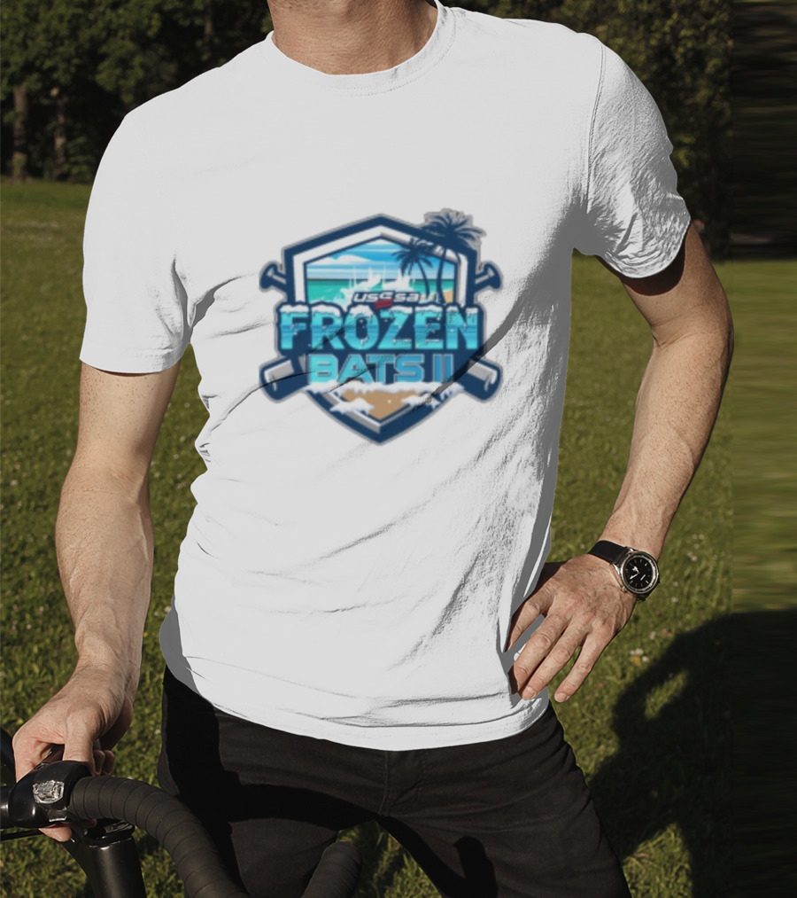 USSSA Frozen Bats II February 22-23 2025 Baseball Tropical Palm Beach Shield T-Shirt