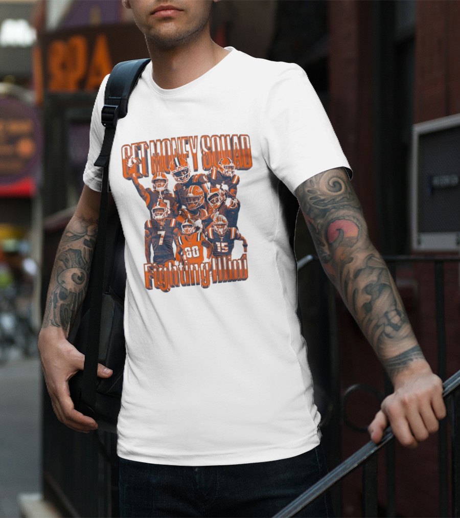 Get Money Squad Illinois Fighting Illini Football Team Week 5 Players T-Shirt