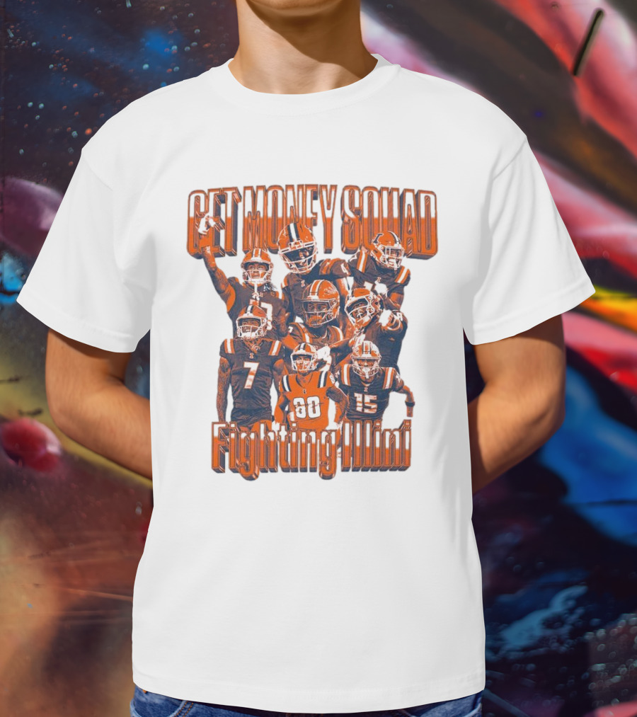 Get Money Squad Illinois Fighting Illini Football Team Week 5 Players T-Shirt