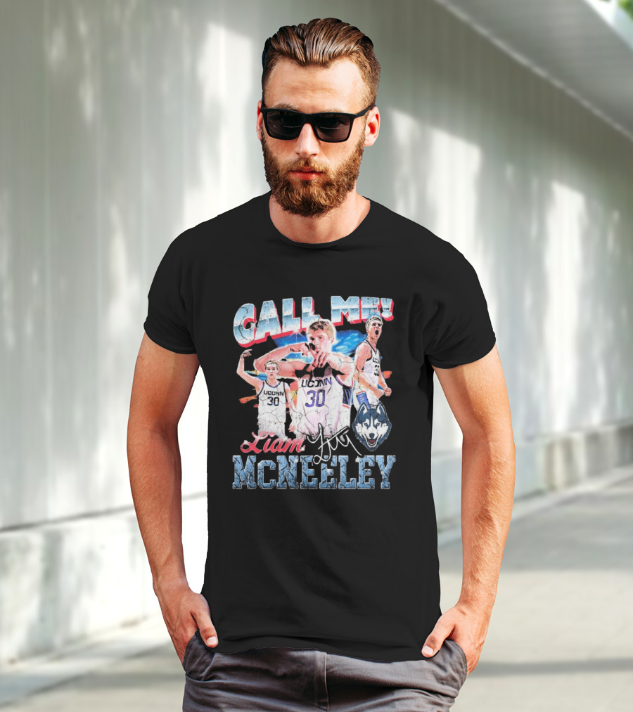 Liam McNeeley Call Me UConn Huskies Retro 90s Signature 30 T-Shirt