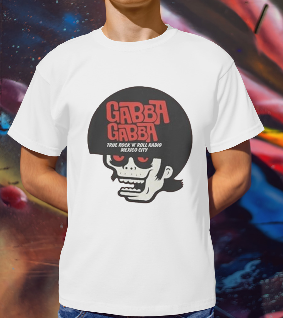GABBA GABBA True Rock 'n' Roll Radio Mexico City Skull T-Shirt