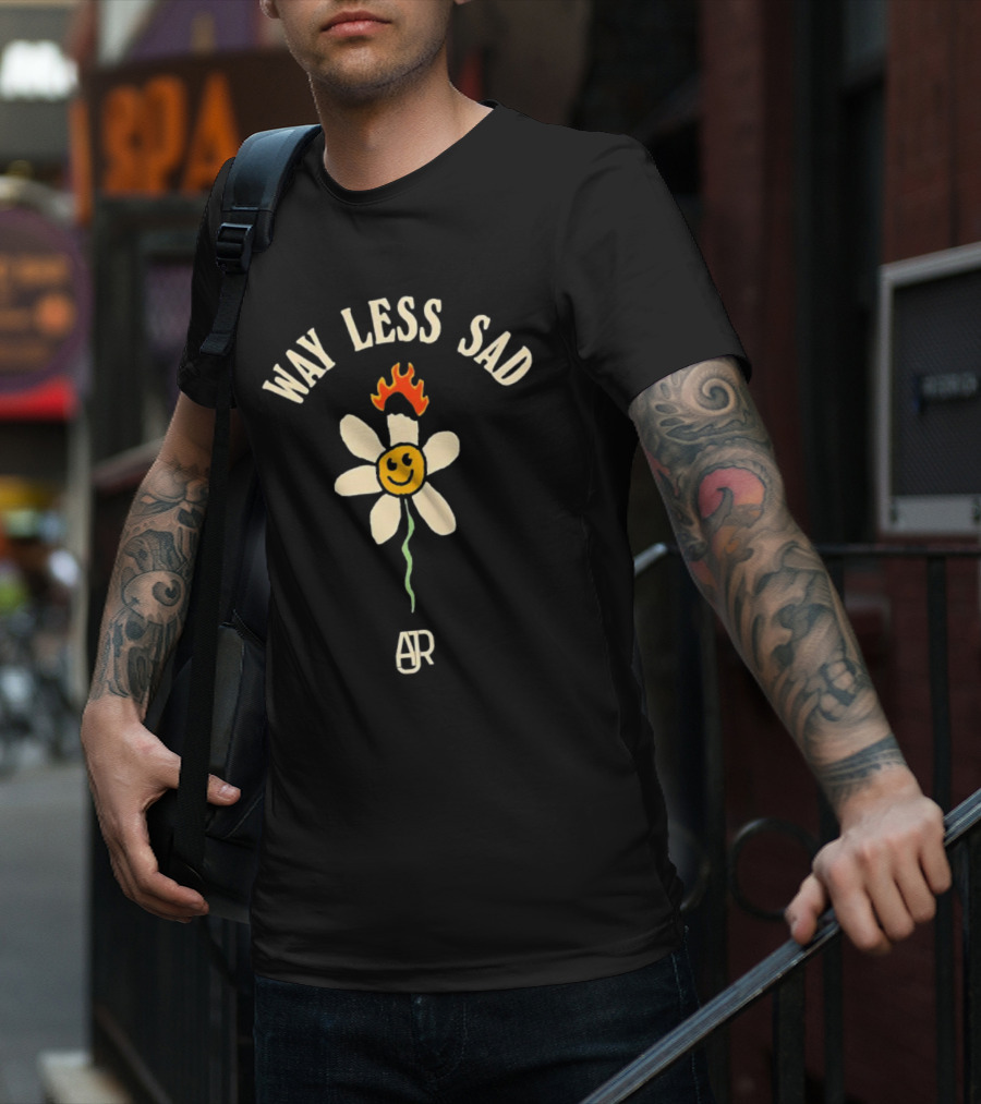 AJR Way Less Sad Smiling Flower On Fire T-Shirt
