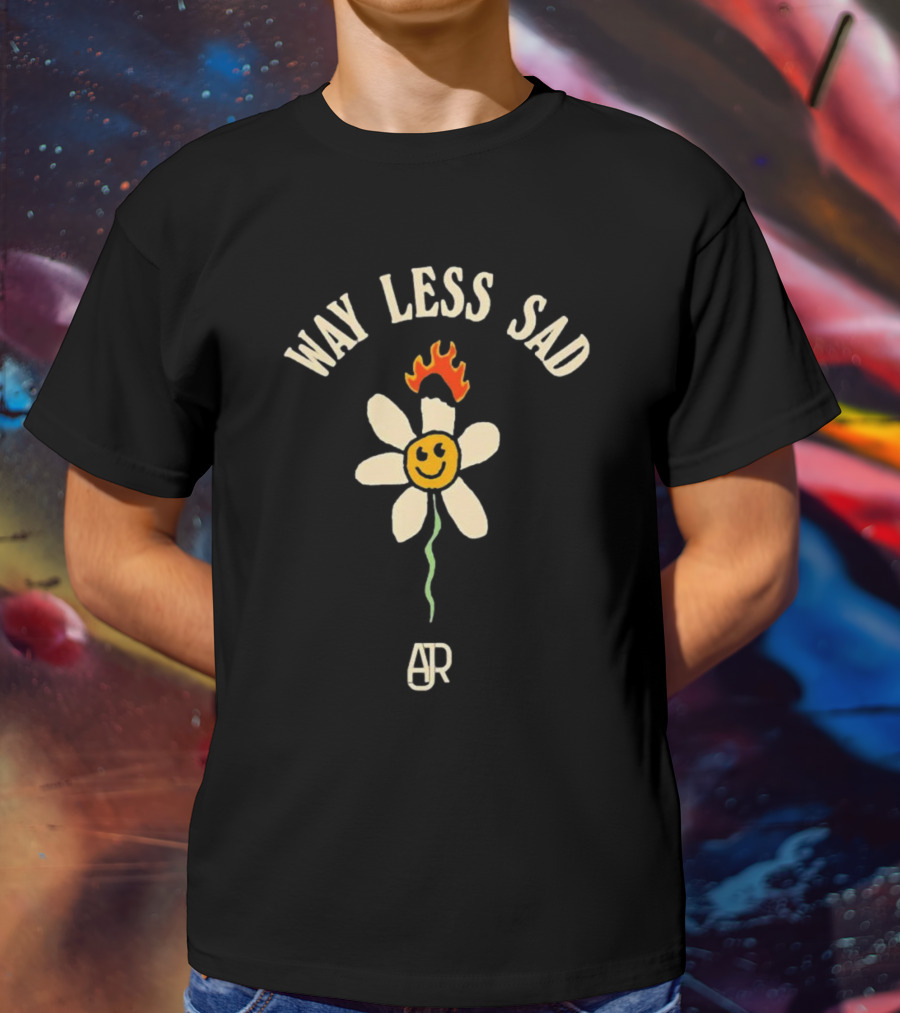 AJR Way Less Sad Smiling Flower On Fire T-Shirt