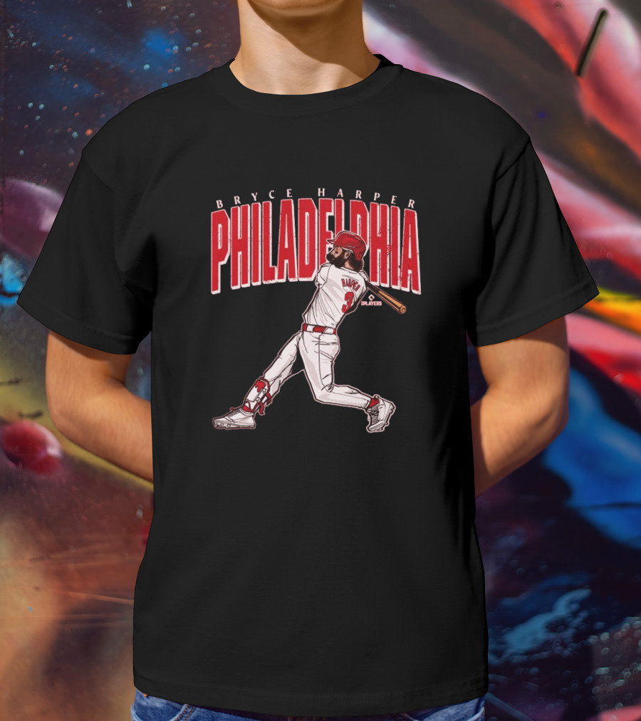Bryce Harper Philadelphia Baseball Player Swing T-Shirt