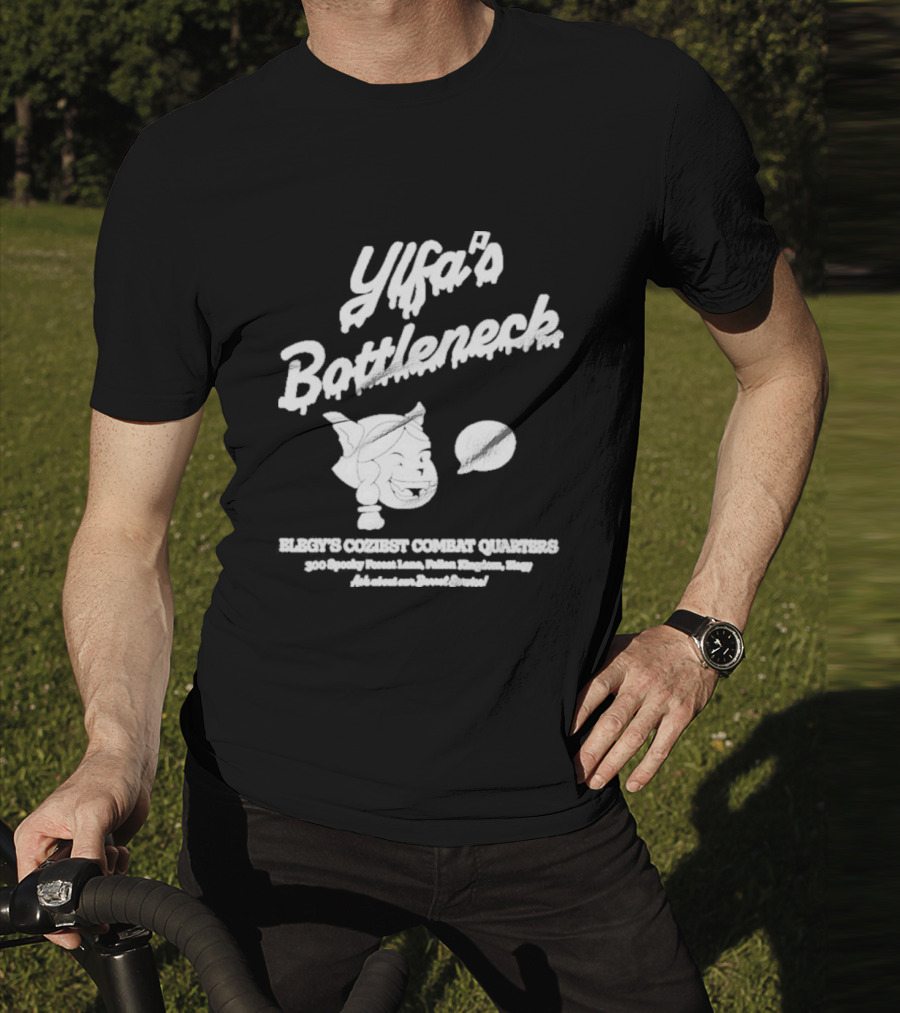 Ylfa's Bottleneck Elegy's Coziest Combat Quarters 300 Spooky Forest Lane Fallen Kingdom Expy T-Shirt