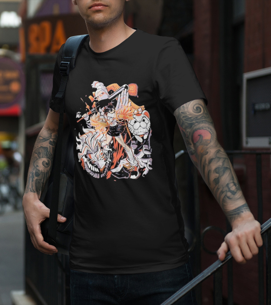 Doodle Toon Dandadan Manga Character Compilation T-Shirt