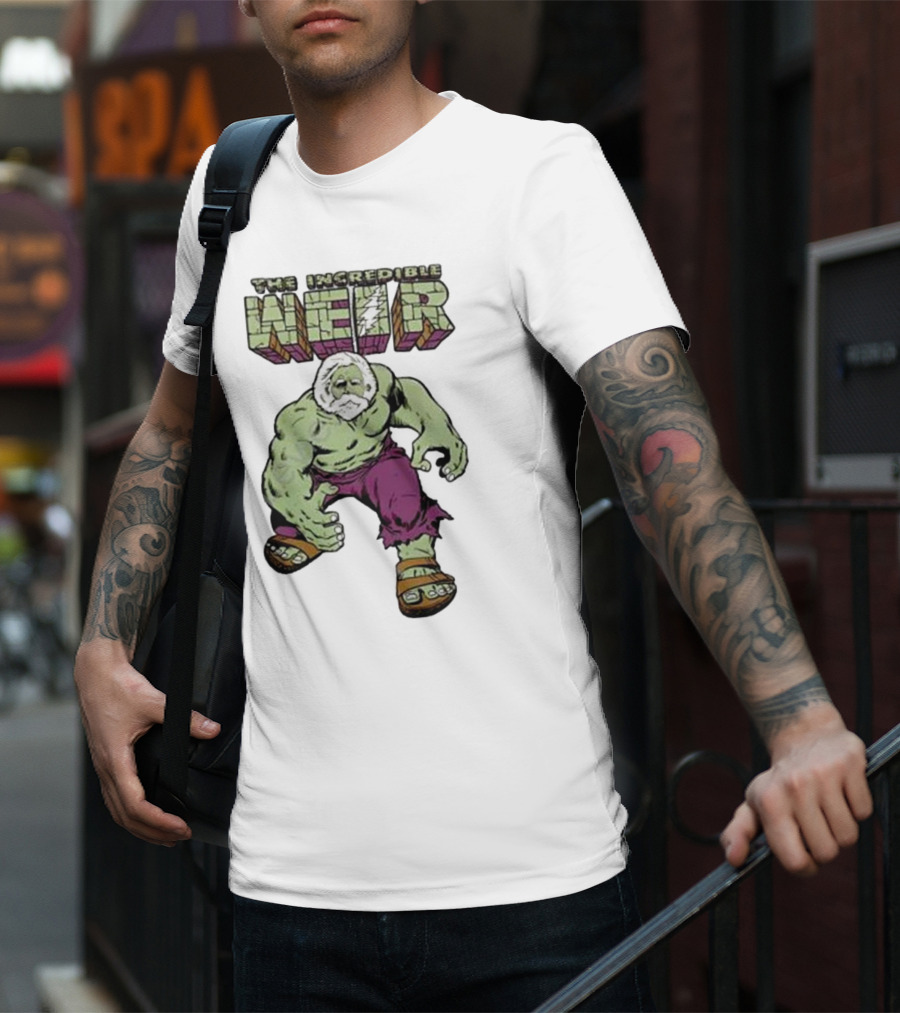 The Incredible Weir Hulk Parody Green Superhero Beard T-Shirt