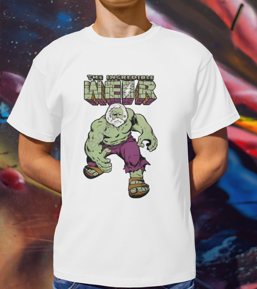 The Incredible Weir Hulk Parody Green Superhero Beard T-Shirt