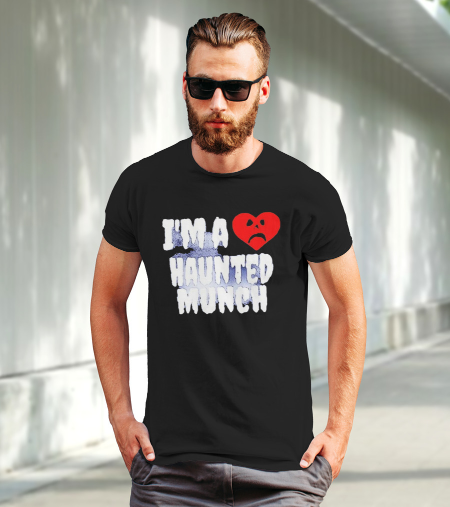 I’m A Haunted Munch Heart Sad Face T-Shirt