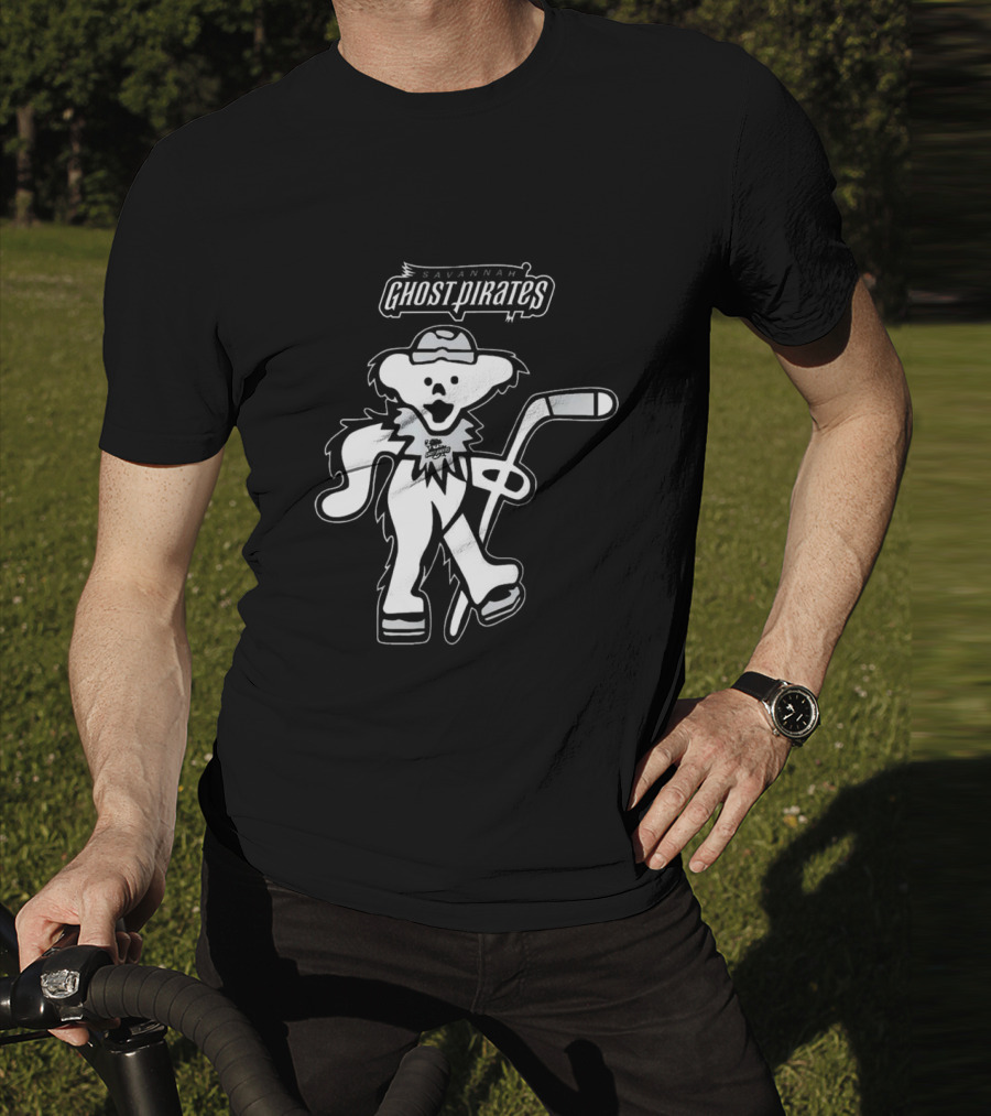 Savannah Ghost Pirates Grateful Dead Bear Hockey 2025 T-Shirt