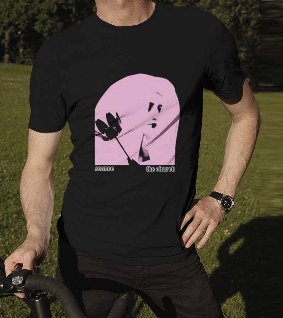 The Church Seance Pink Portrait With Flower T-Shirt