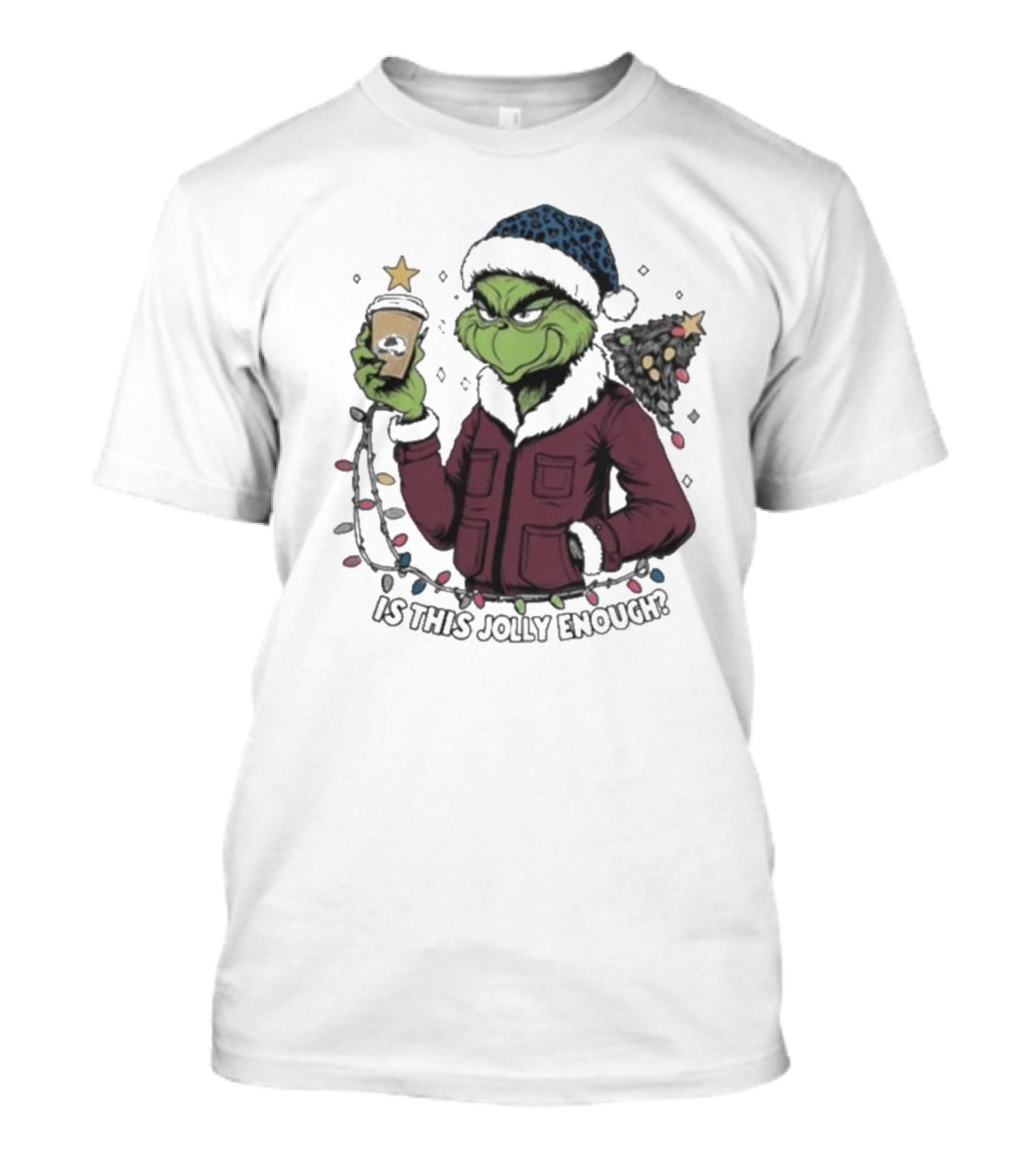 Colorado Avalanche X Santa Grinch Is This Jolly Enough Merry Christmas Holiday Cheer T-Shirt