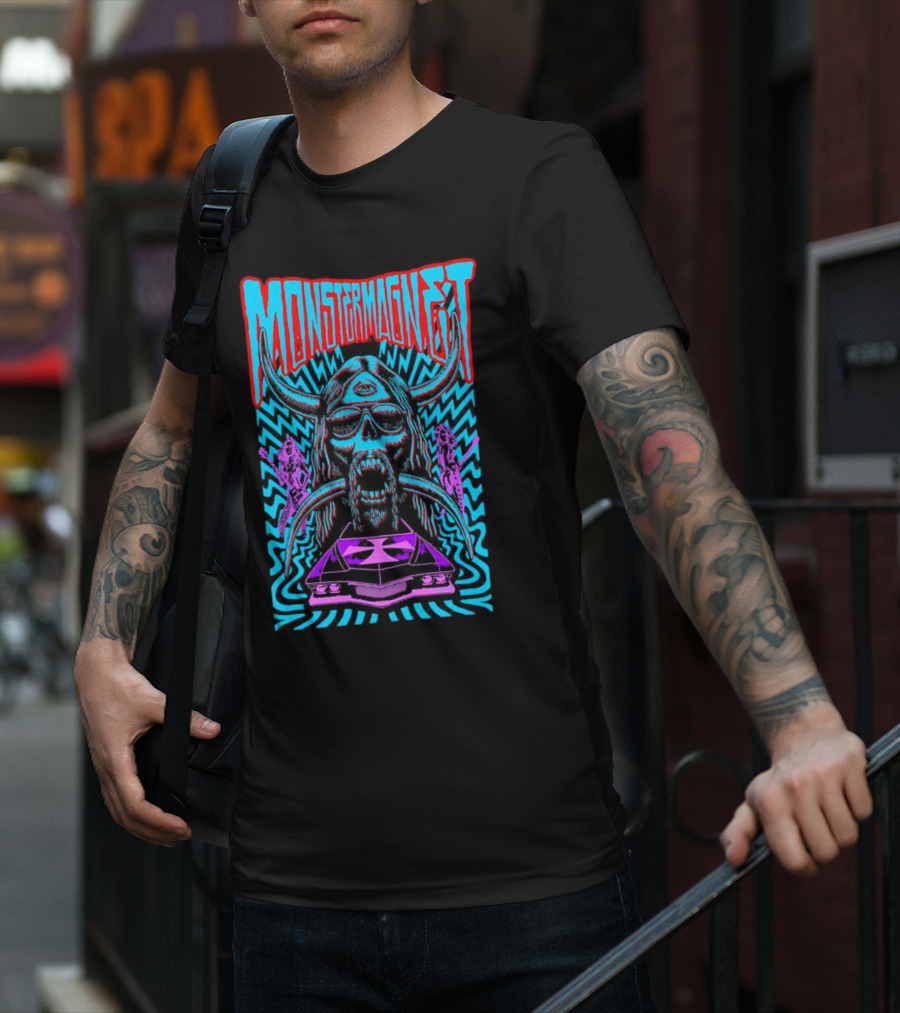 Monster Magnet Vampiric Psychedelic Skull And Car T-Shirt