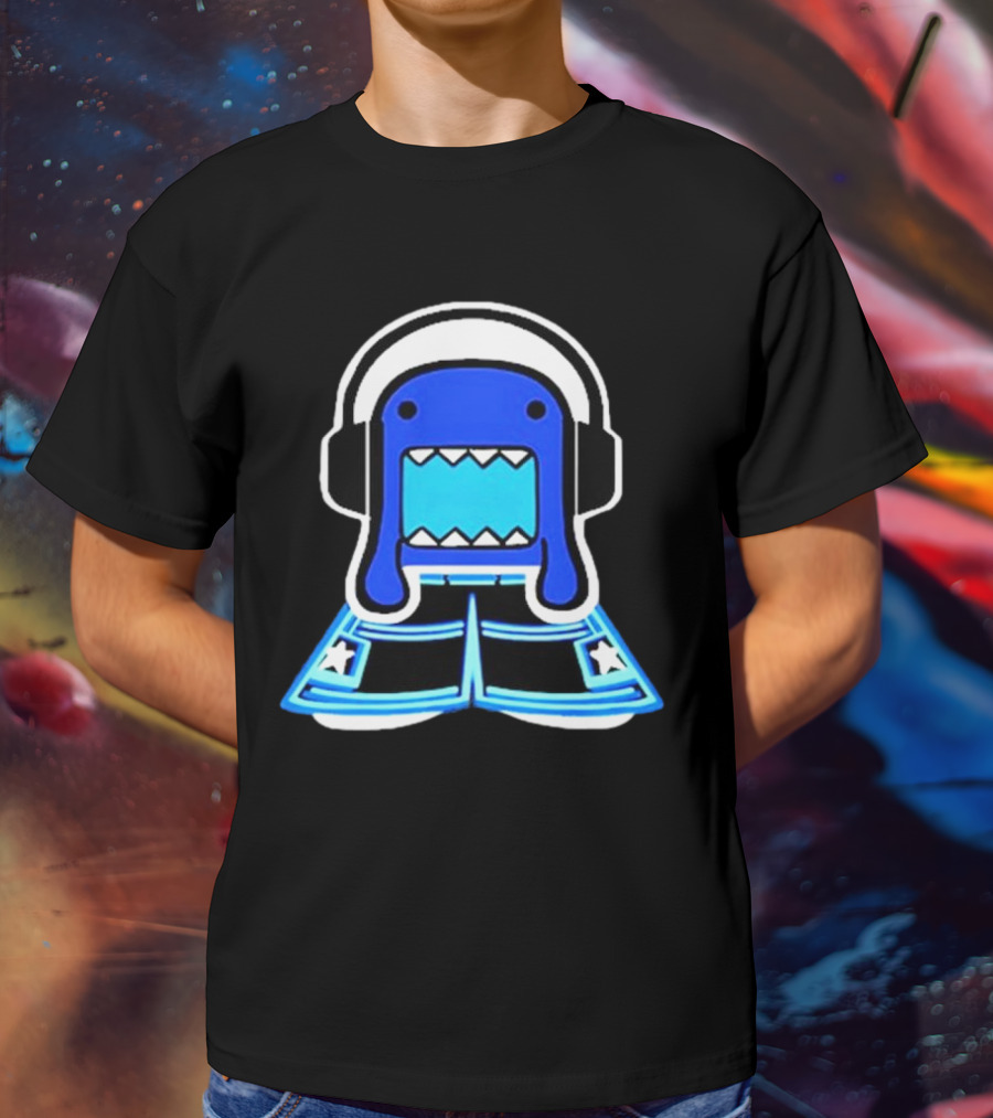 Romanceplanet Domo Headphones Star Shorts T-Shirt
