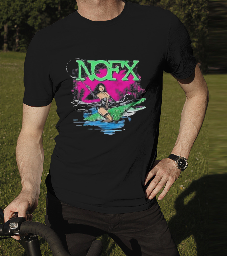 NOFX Alligator Woman Swamp Scene T-Shirt