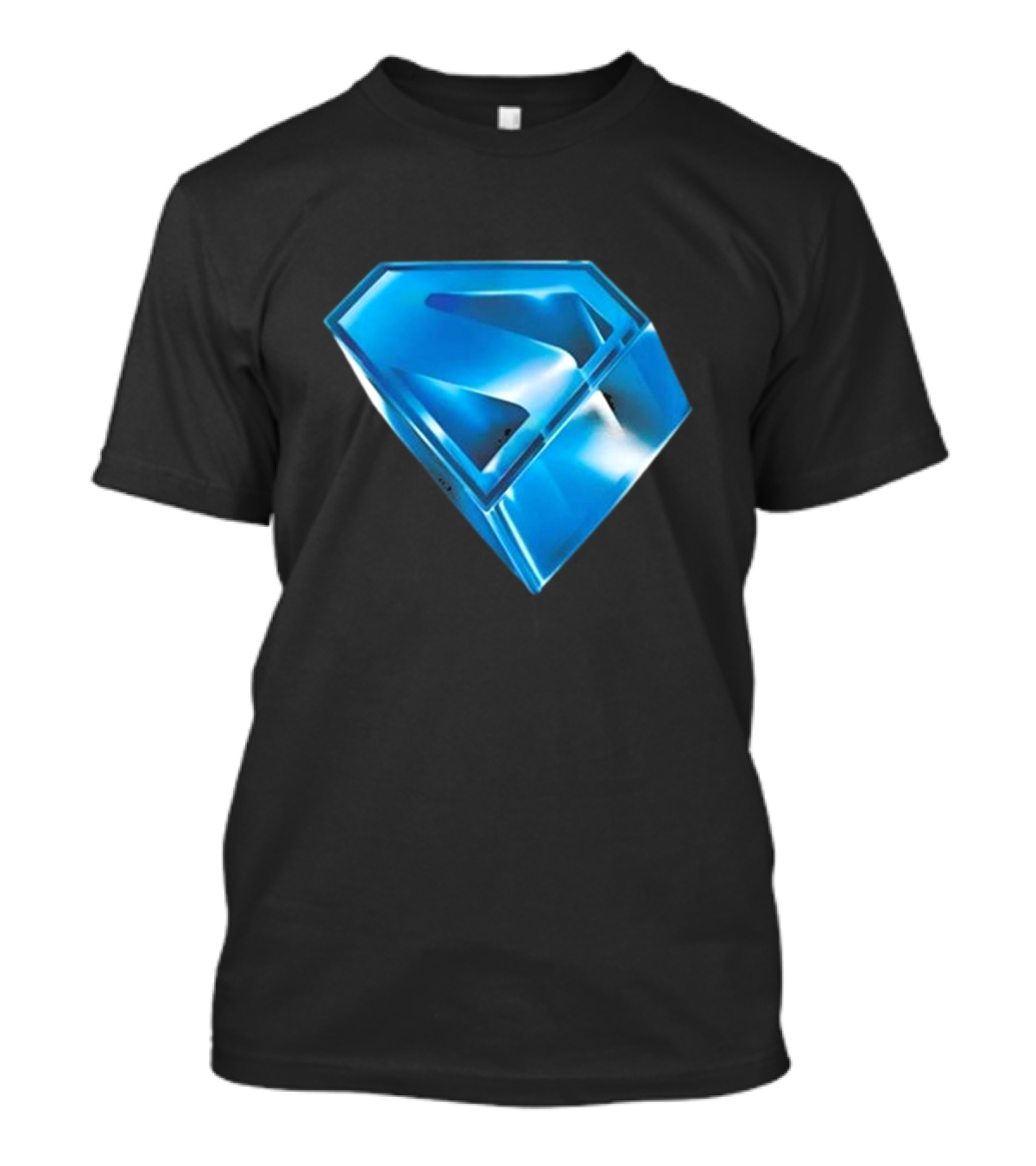 Superman 2025 Movie Stylized S-Shield Blue Diamond Emblem T-Shirt