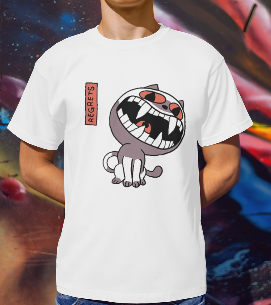 Fangamer OFF Cat Regrets Fierce Face T-Shirt
