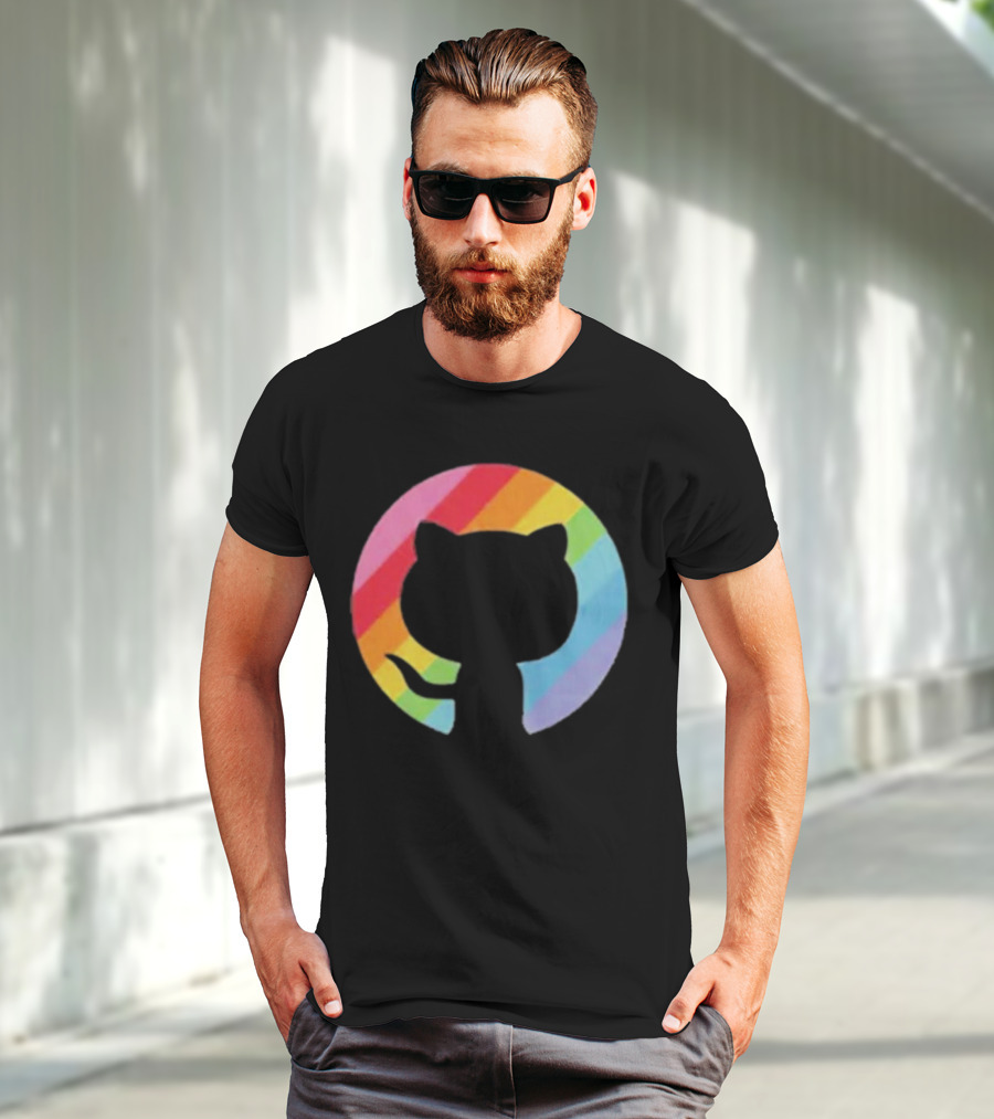 Invertocat Pride Github Merch Rainbow T-Shirt