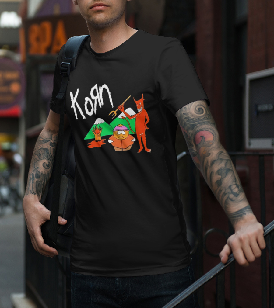 Korn 1999 South Park Character Devil Mountains T-Shirt