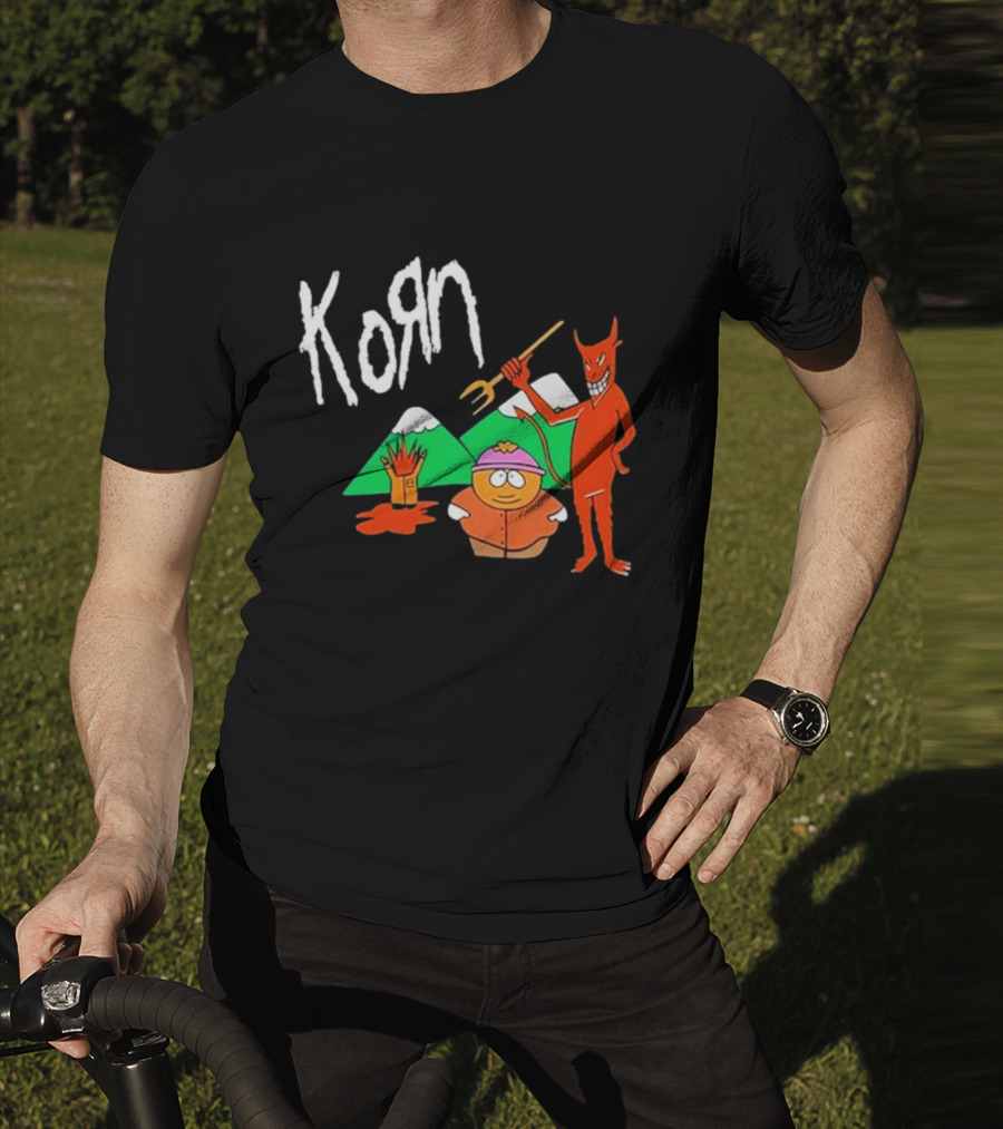 Korn 1999 South Park Character Devil Mountains T-Shirt