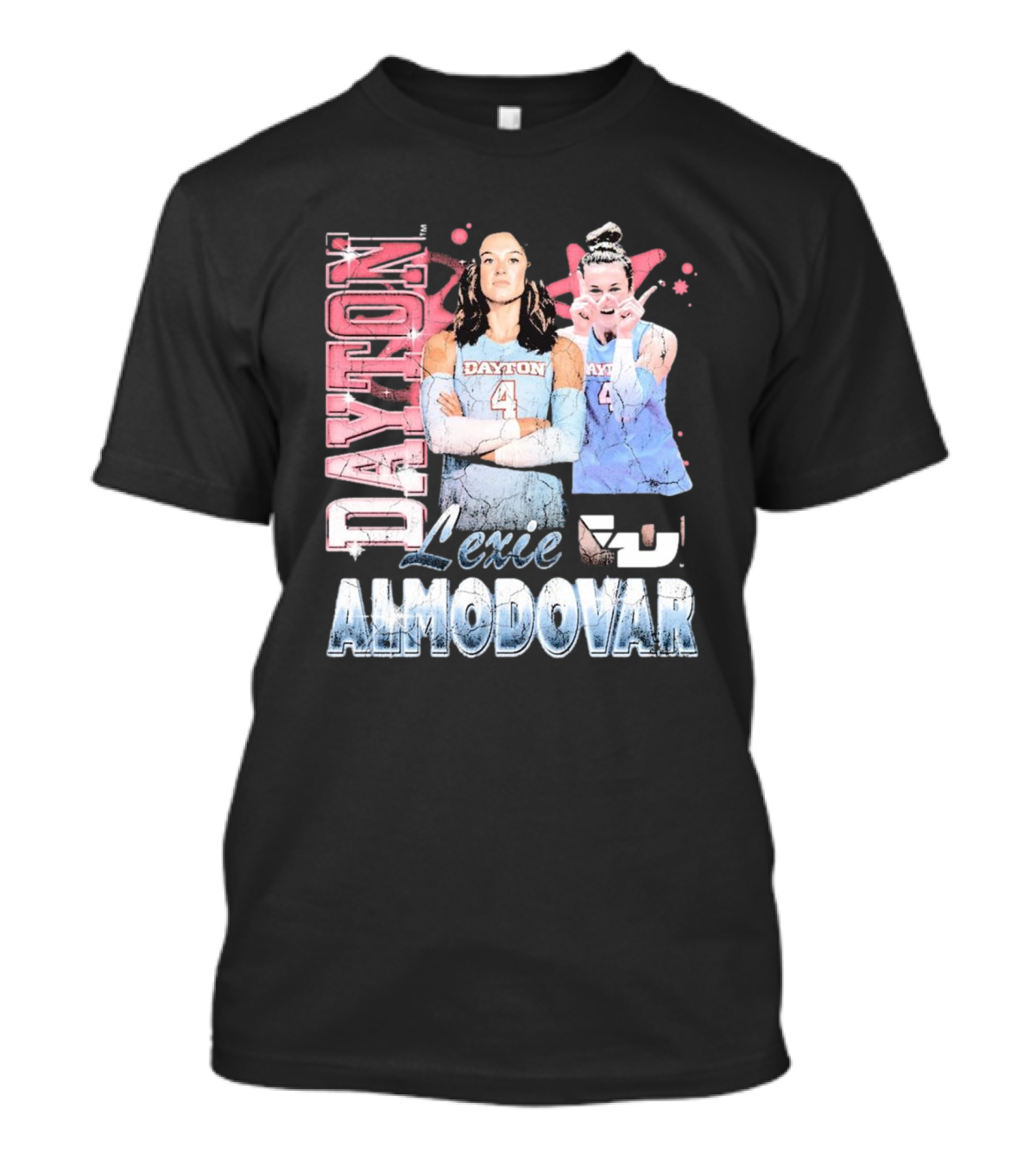 Lexie Almodovar Dayton Flyers Retro 90s T-Shirt