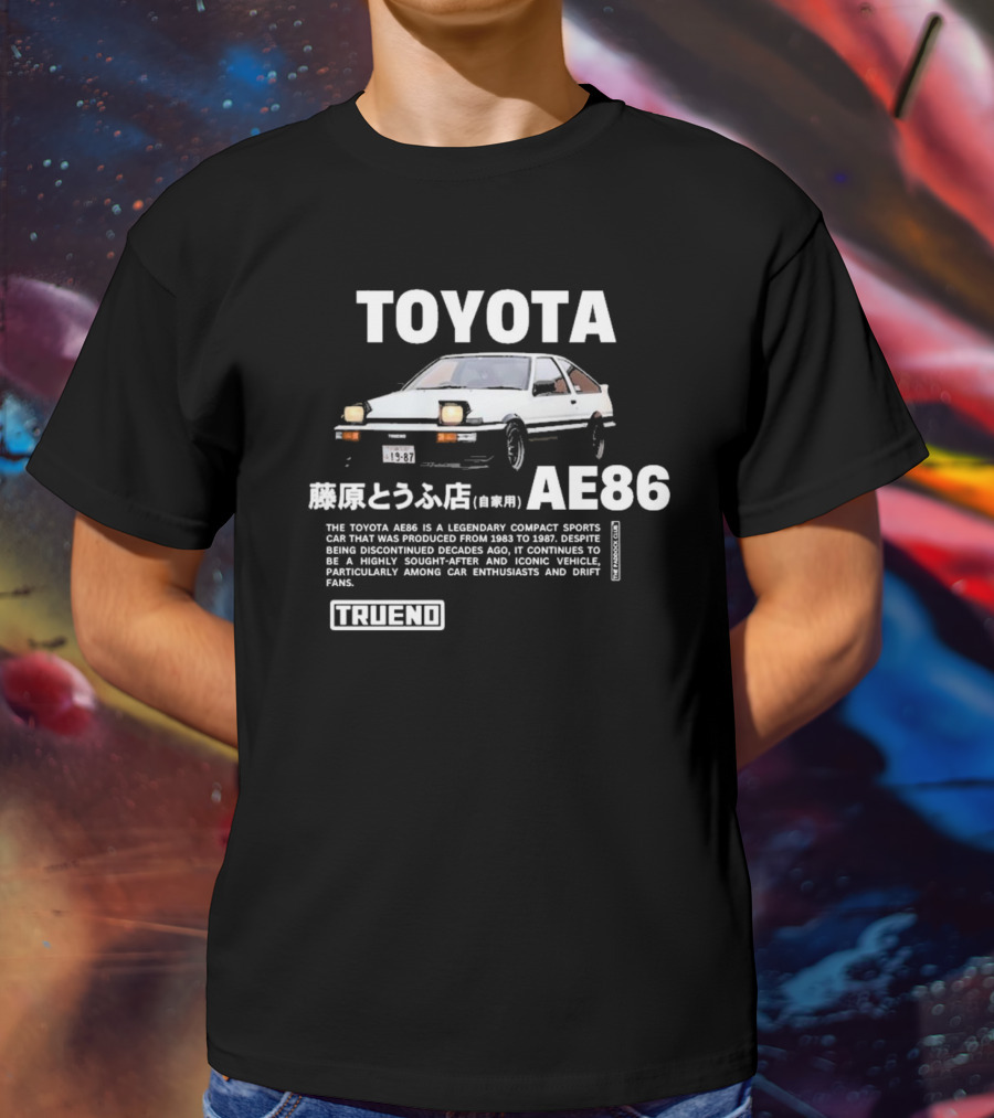 Toyota AE86 Trueno Iconic Sports Car Enthusiasts Drift Fans 1983-1987 T-Shirt