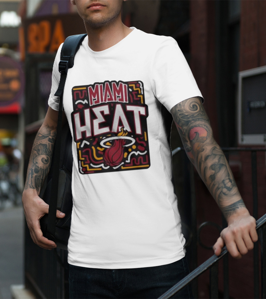 MIAMI HEAT Vibes Basketball Flame T-Shirt