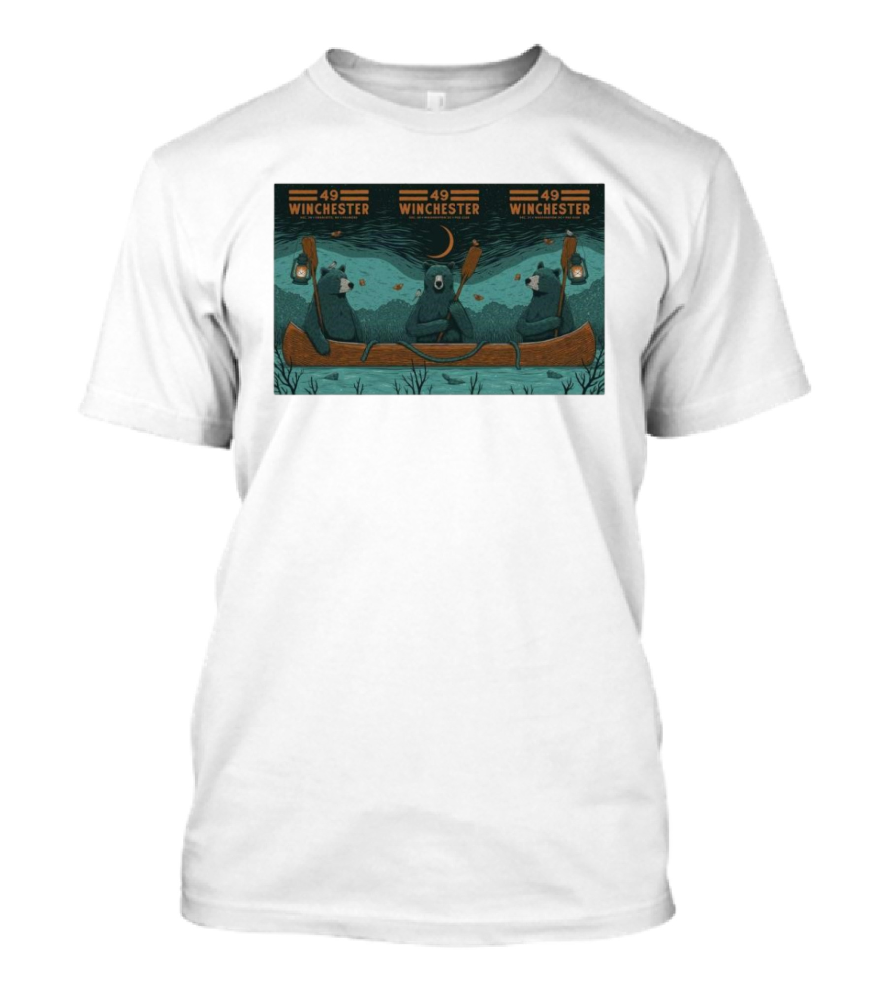 49 Winchester Canoe Adventure NYE Shows Charlotte NC Washington DC Dec 28-31 T-Shirt
