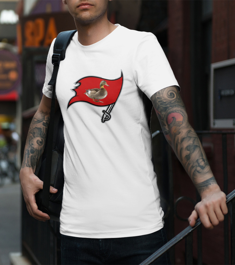 Tampa Bay Duckaneers New Buccaneers Parody Logo Flag T-Shirt