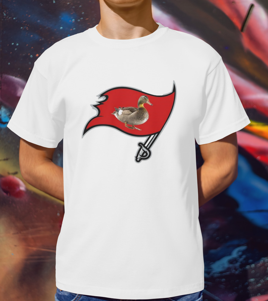 Tampa Bay Duckaneers New Buccaneers Parody Logo Flag T-Shirt