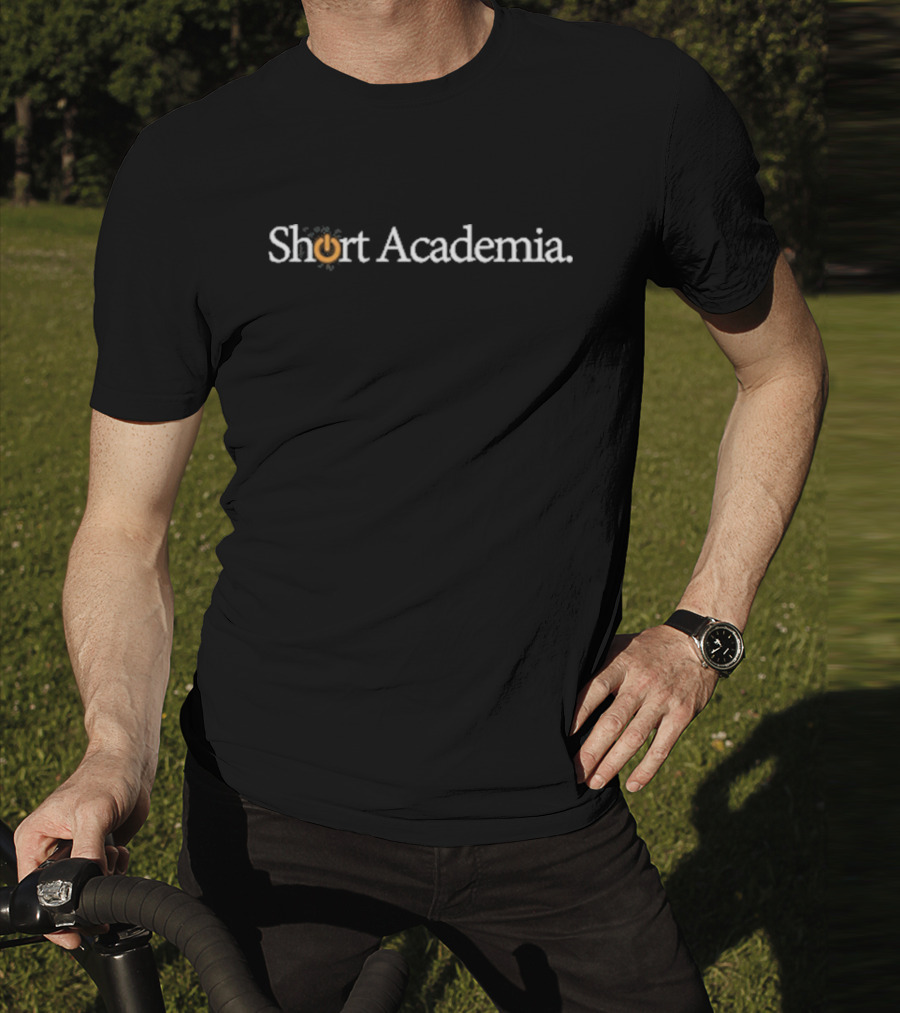 Short Academia Power Button T-Shirt