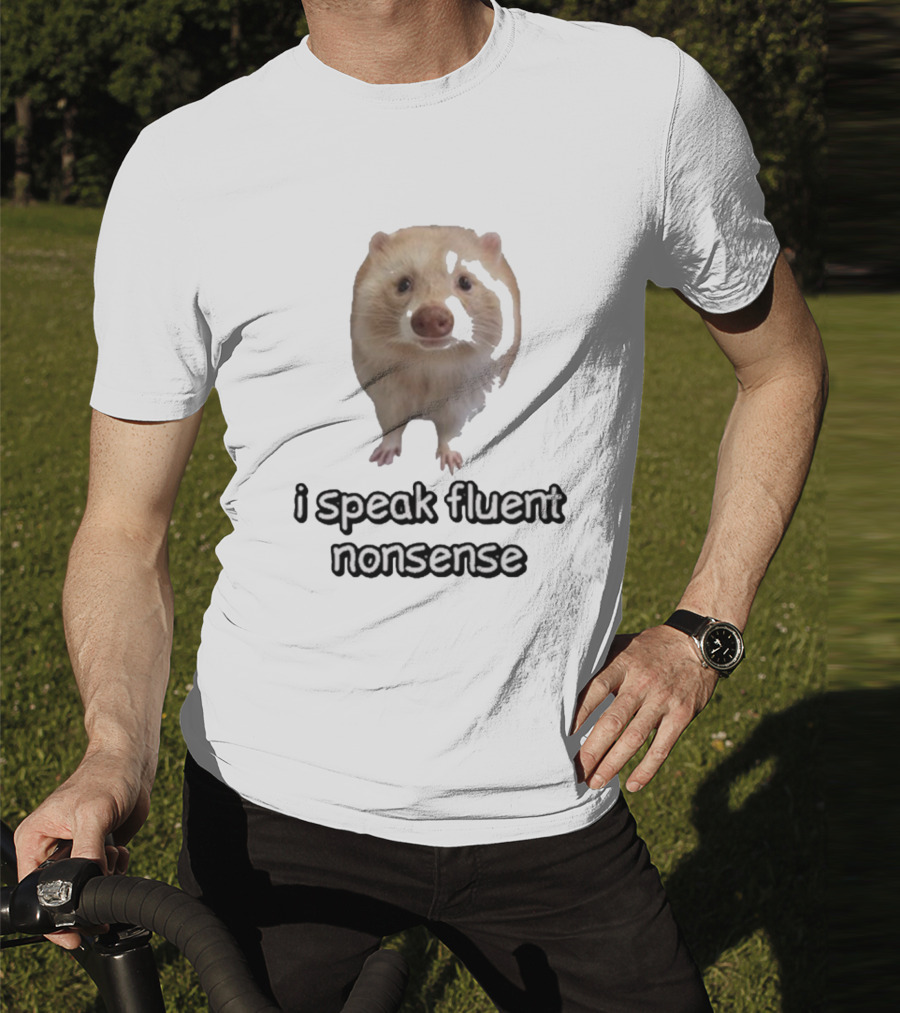 Cringey Albino Raccoon I Speak Fluent Nonsense T-Shirt
