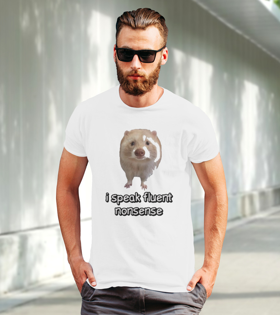 Cringey Albino Raccoon I Speak Fluent Nonsense T-Shirt