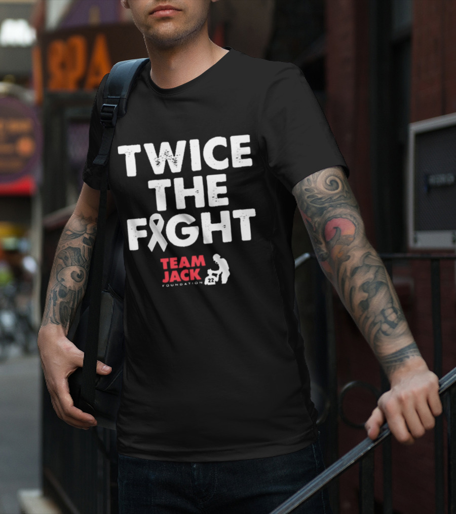 Twice The Fight Team Jack Foundation 22 Ribbon T-Shirt