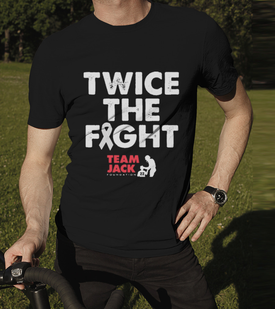 Twice The Fight Team Jack Foundation 22 Ribbon T-Shirt
