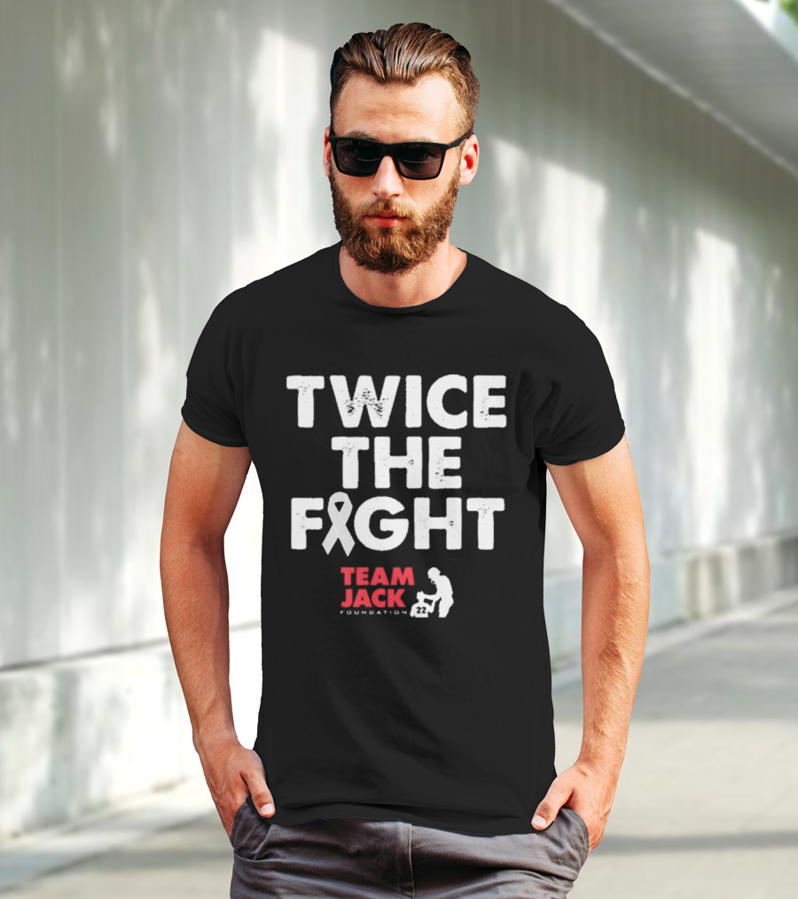 Twice The Fight Team Jack Foundation 22 Ribbon T-Shirt