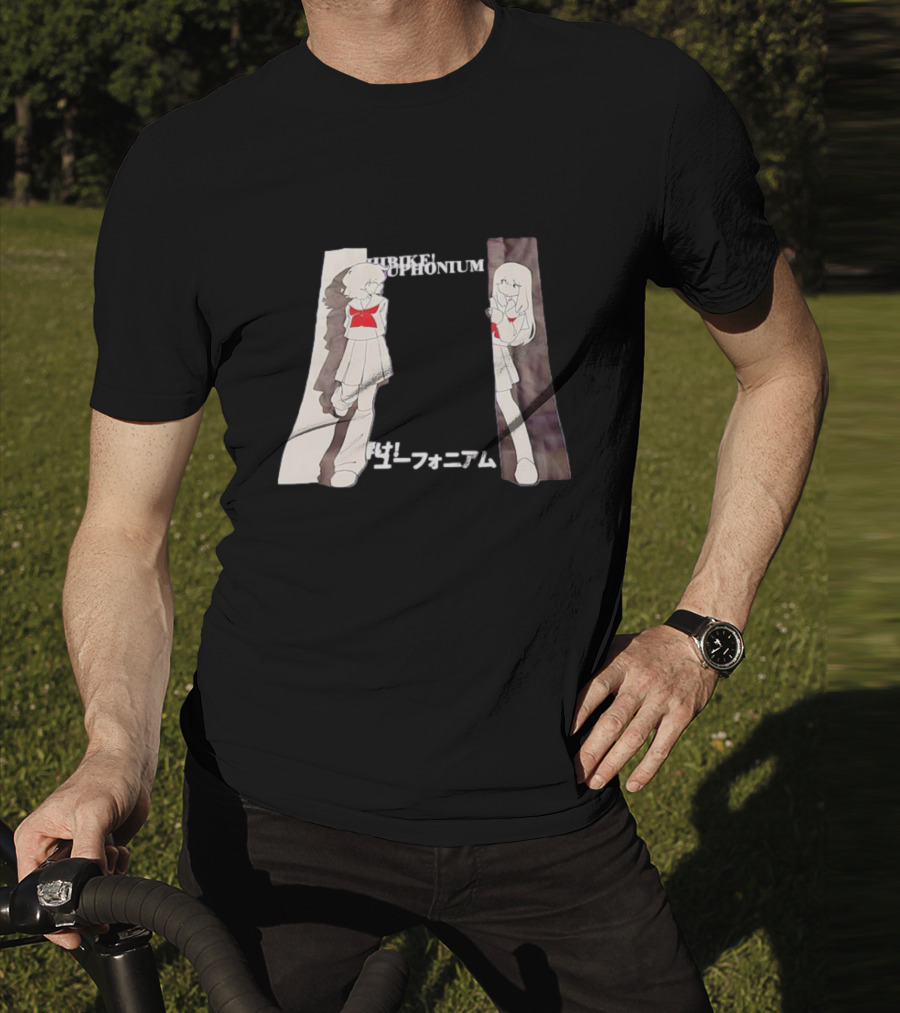 Hibike Euphonium Anime Schoolgirl Character With Japanese Text T-Shirt