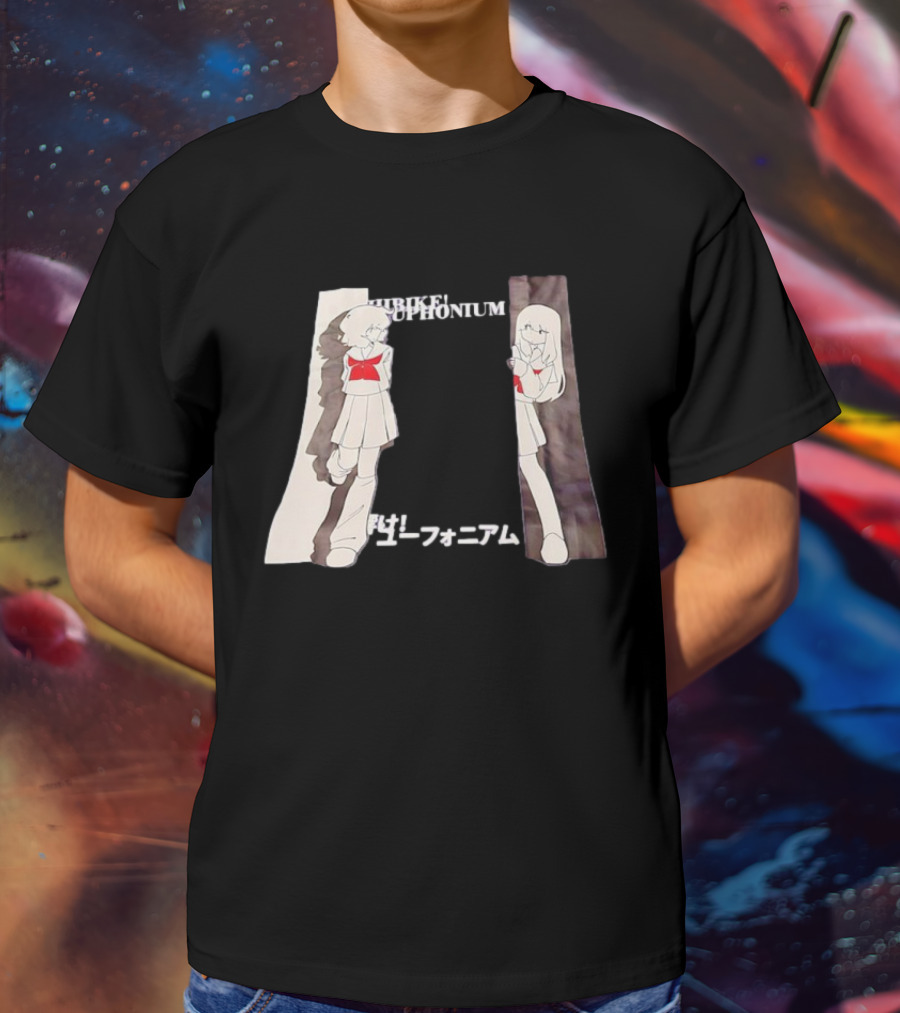 Hibike Euphonium Anime Schoolgirl Character With Japanese Text T-Shirt