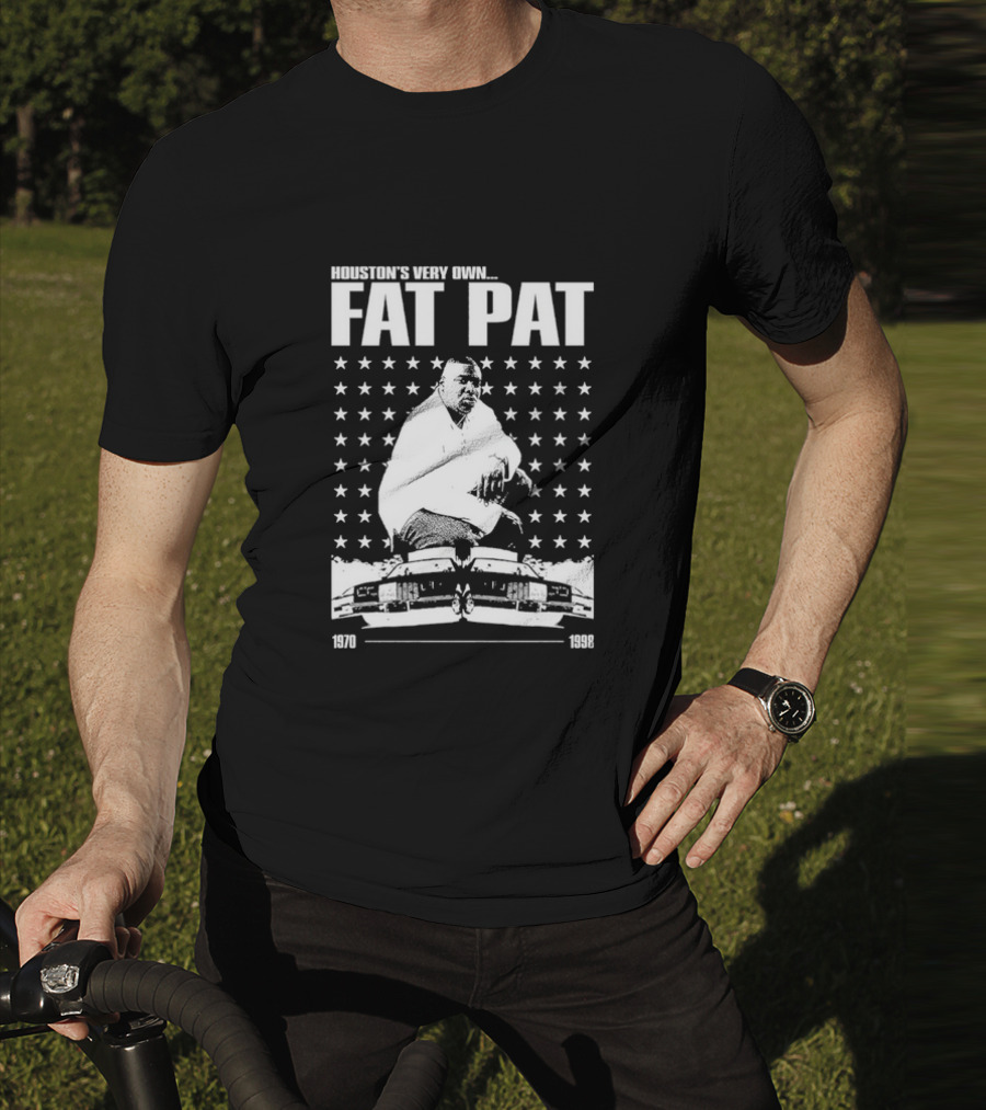 Houston’s Very Own Fat Pat 1970-1998 Featuring Star Pattern And Car Graphics T-Shirt