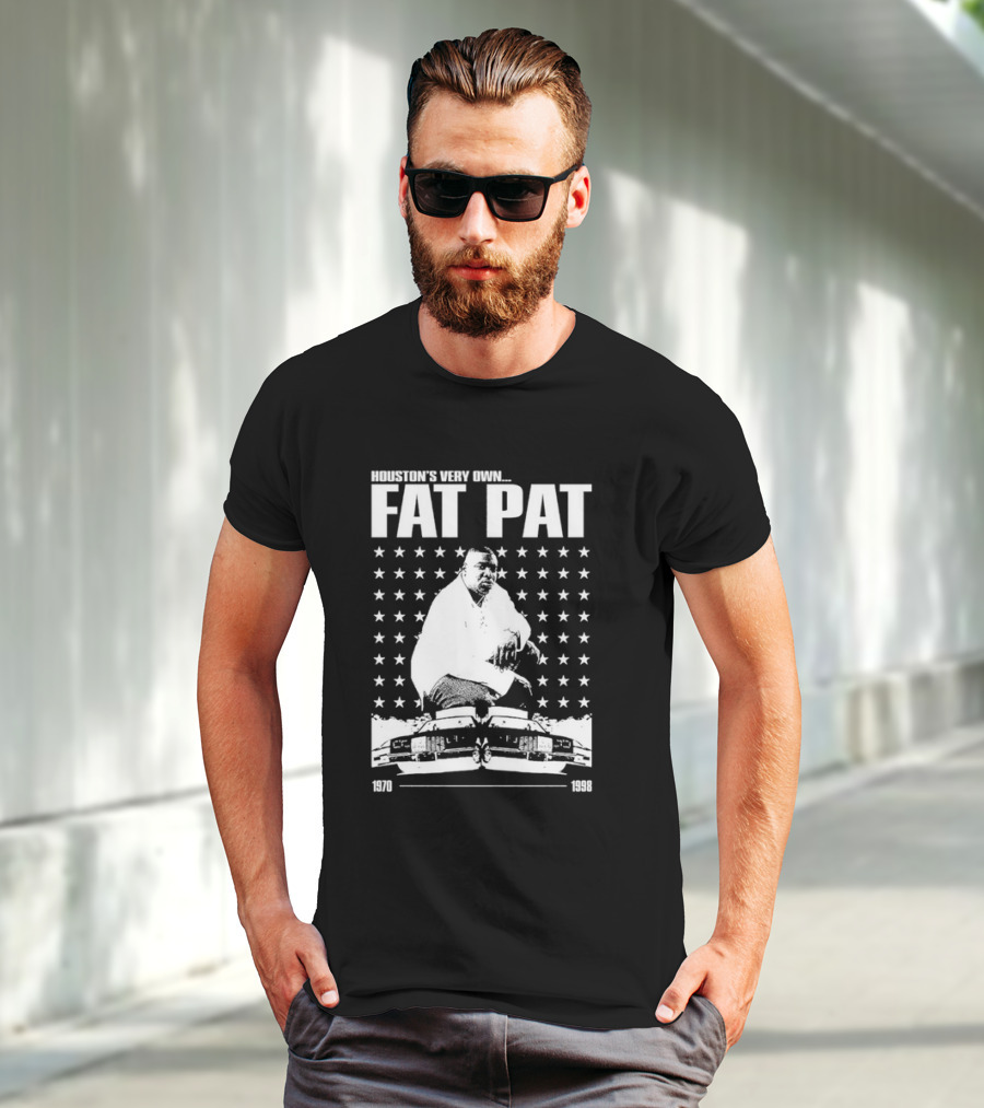 Houston’s Very Own Fat Pat 1970-1998 Featuring Star Pattern And Car Graphics T-Shirt
