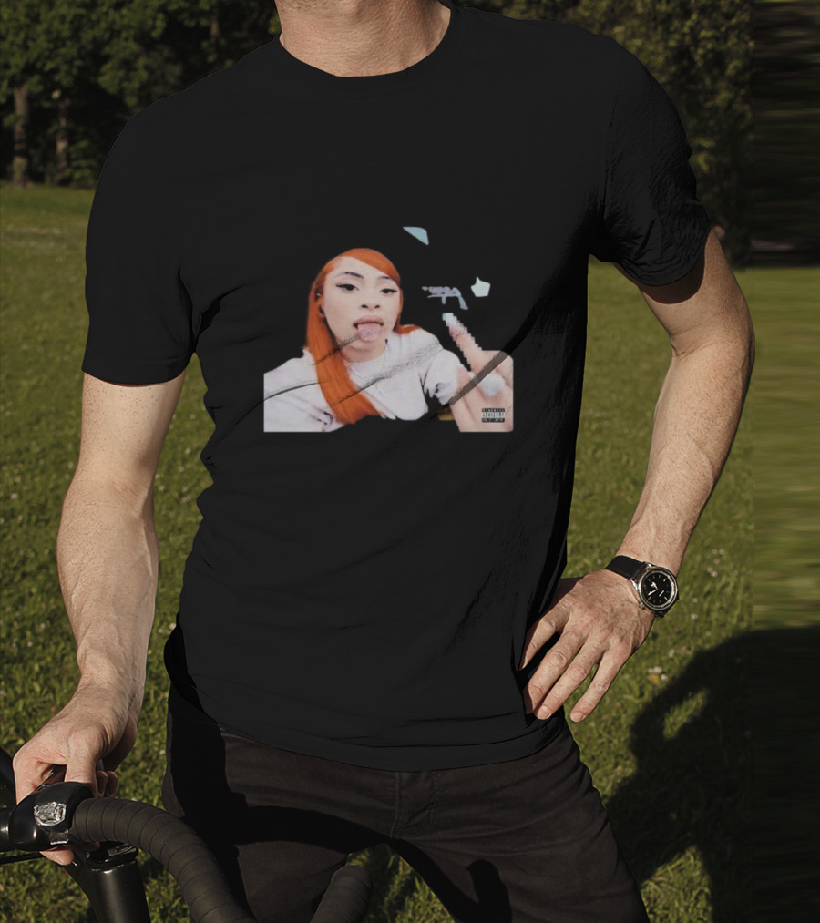 Ice Spice Tongue Out Middle Finger Iconic Gesture T-Shirt