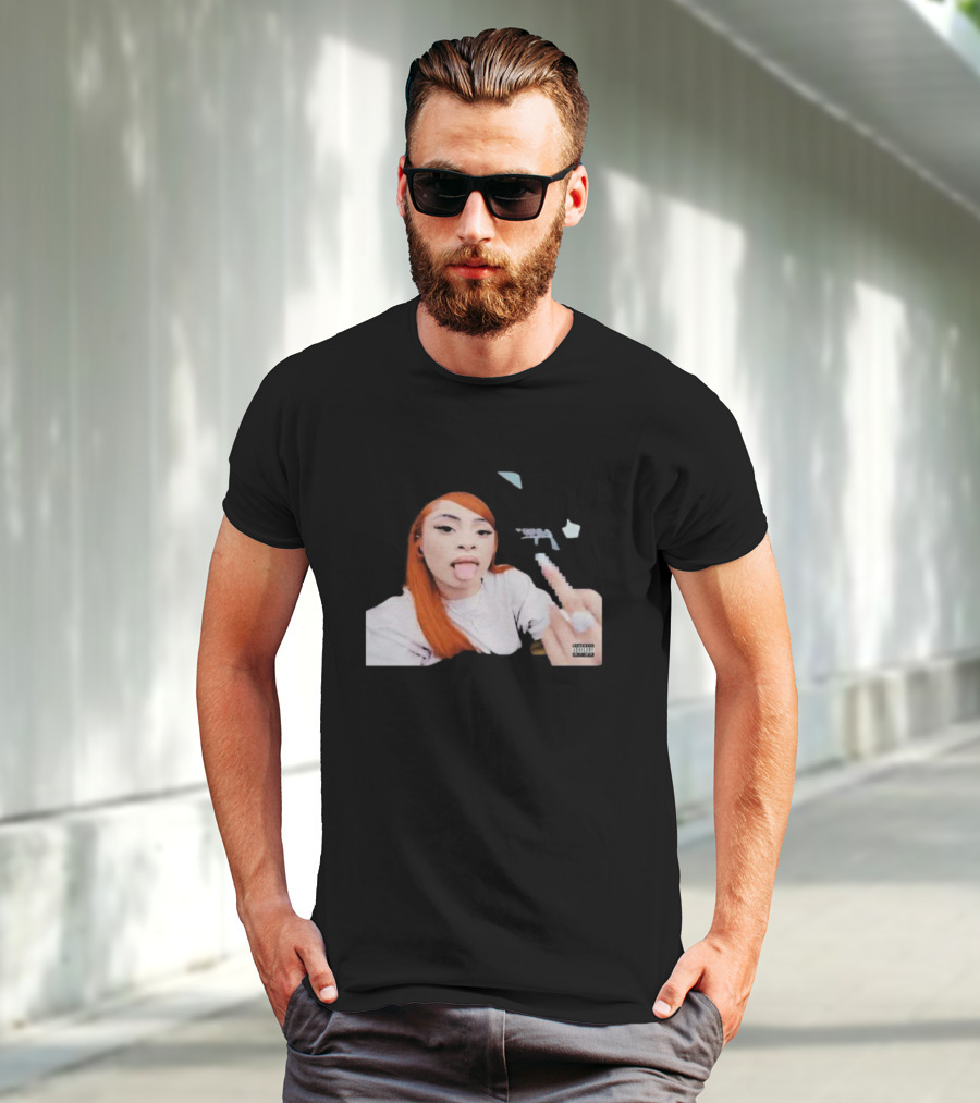 Ice Spice Tongue Out Middle Finger Iconic Gesture T-Shirt