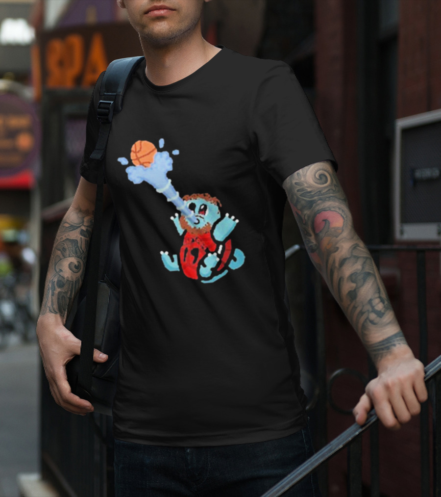 Jakob Poeltl Squirtle Toronto Raptors Basketball Fusion T-Shirt