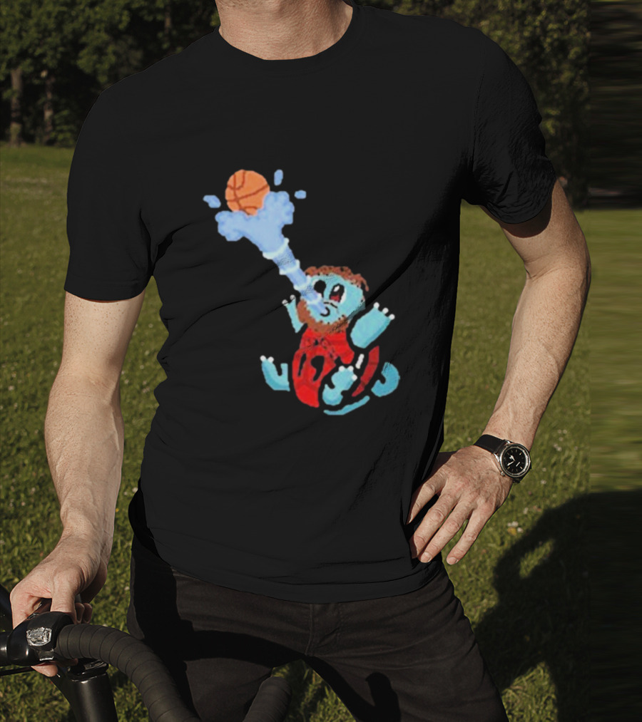Jakob Poeltl Squirtle Toronto Raptors Basketball Fusion T-Shirt