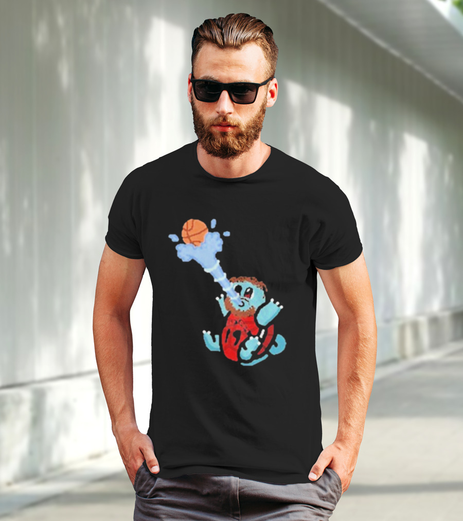Jakob Poeltl Squirtle Toronto Raptors Basketball Fusion T-Shirt