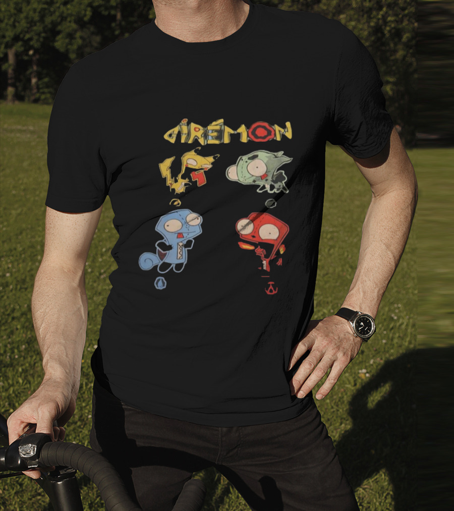 Giremon Invader Zim Characters With Colorful Transformations T-Shirt