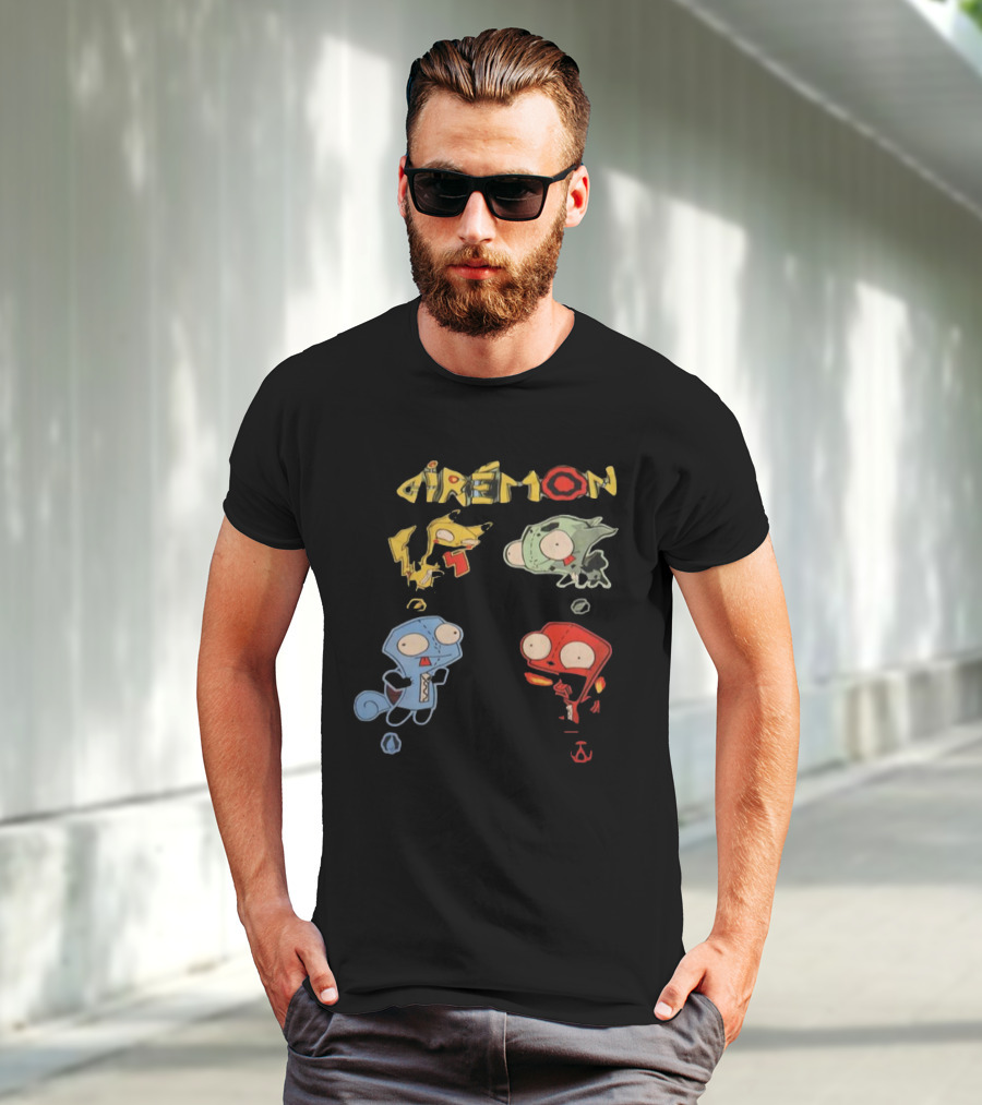 Giremon Invader Zim Characters With Colorful Transformations T-Shirt