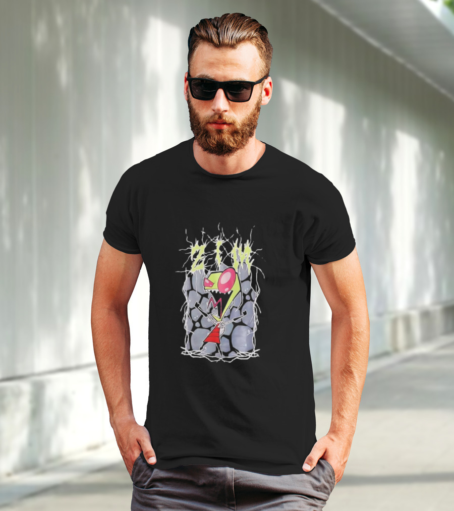 Invader Zim Rock Metal Spiky Zim Character Enthusiastic Expression T-Shirt